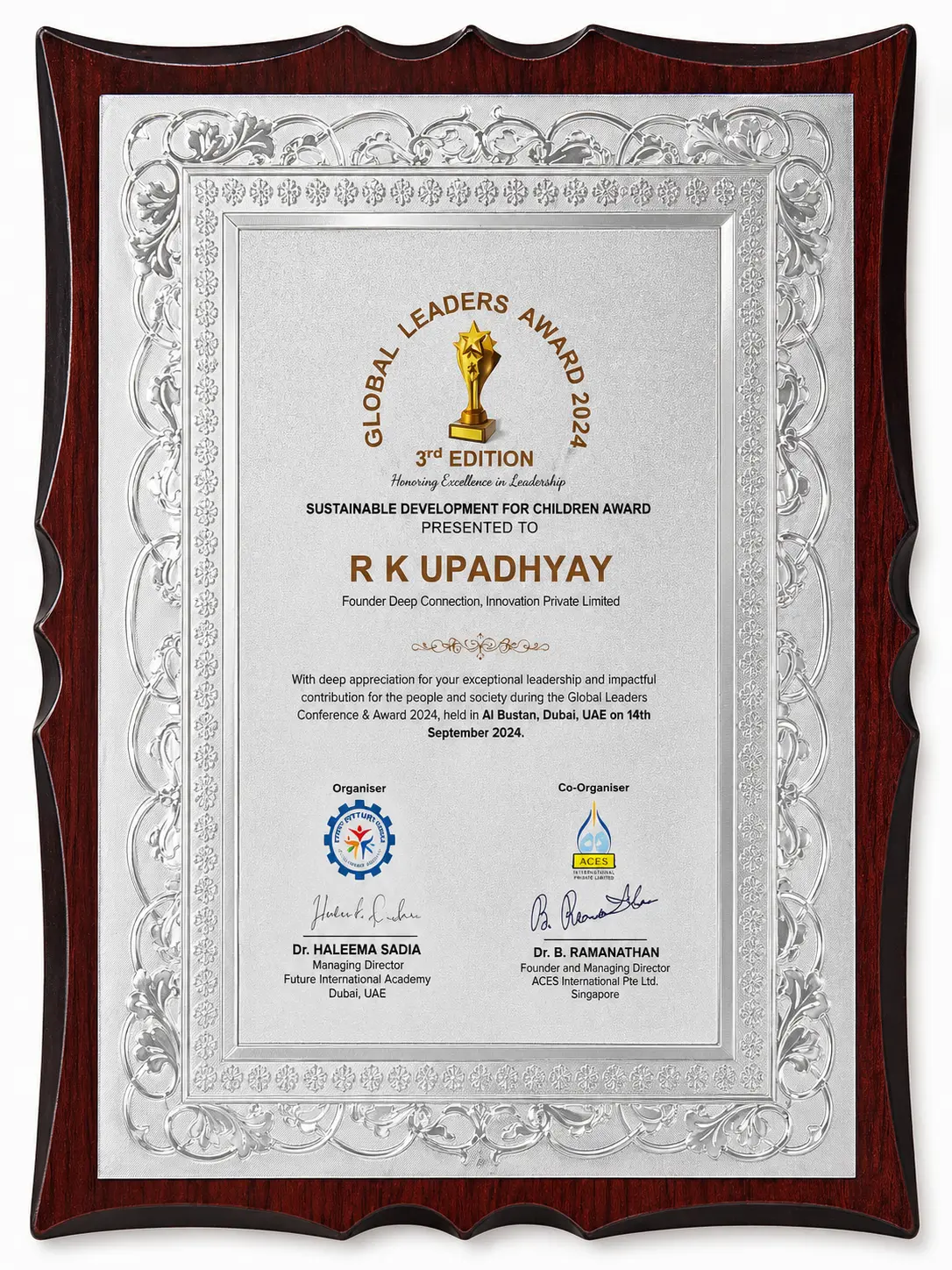 Sustainable Development for Children Award — Global Leaders Award 2024, 3rd Edition